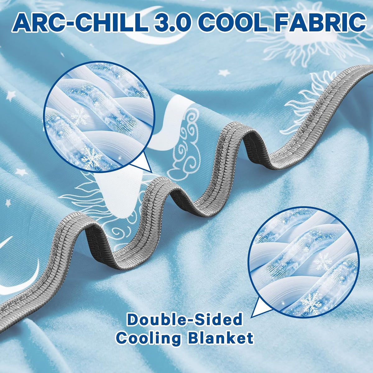 Cooling Blanket Dual-Sided Arc-Chill Fabric Machine Washable