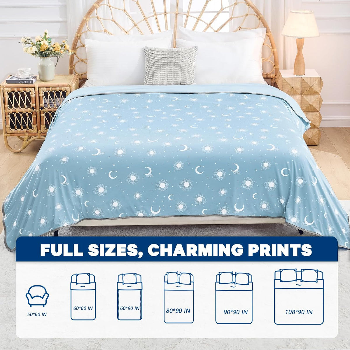 Cooling Blanket Dual-Sided Arc-Chill Fabric Machine Washable