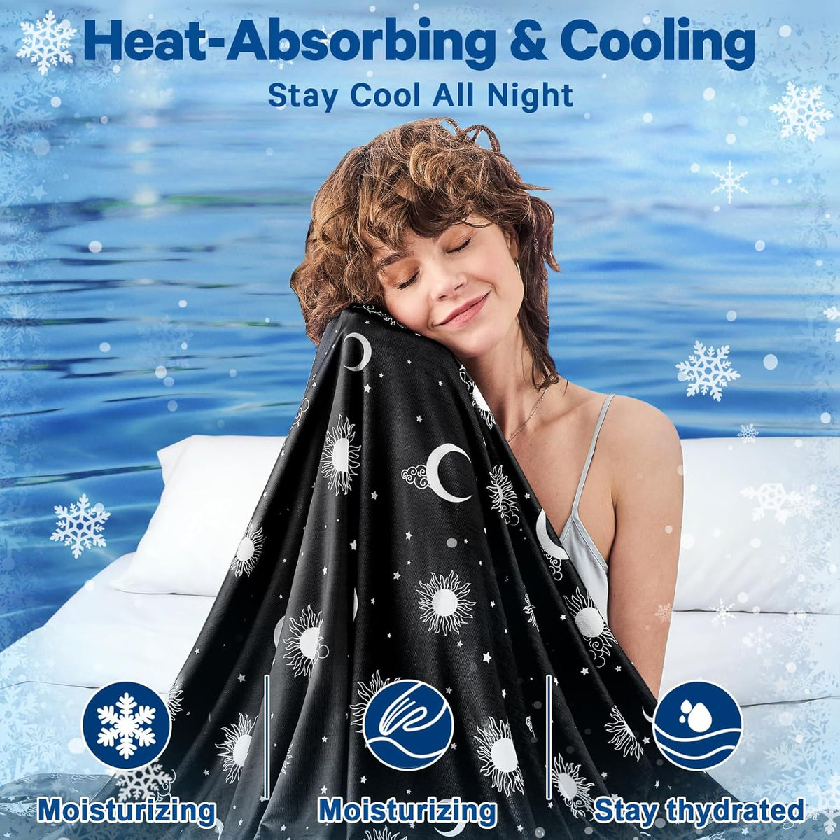 Cooling Blanket Dual-Sided Arc-Chill Fabric Machine Washable