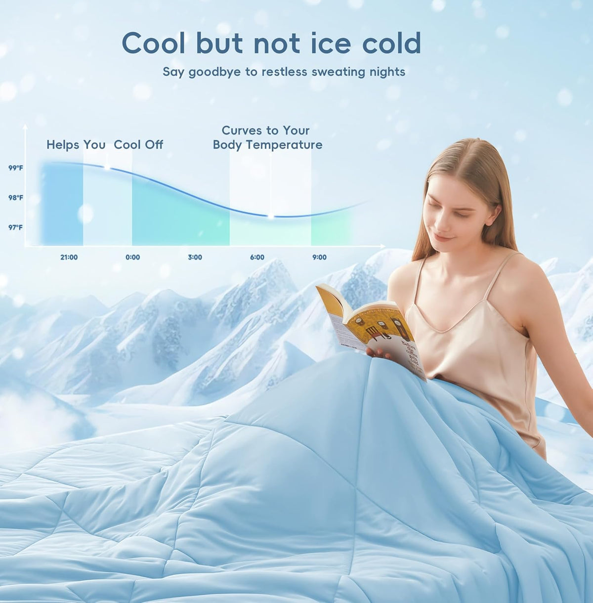 Cooling Blanket Dual-Sided Breathable & Moisture-Wicking