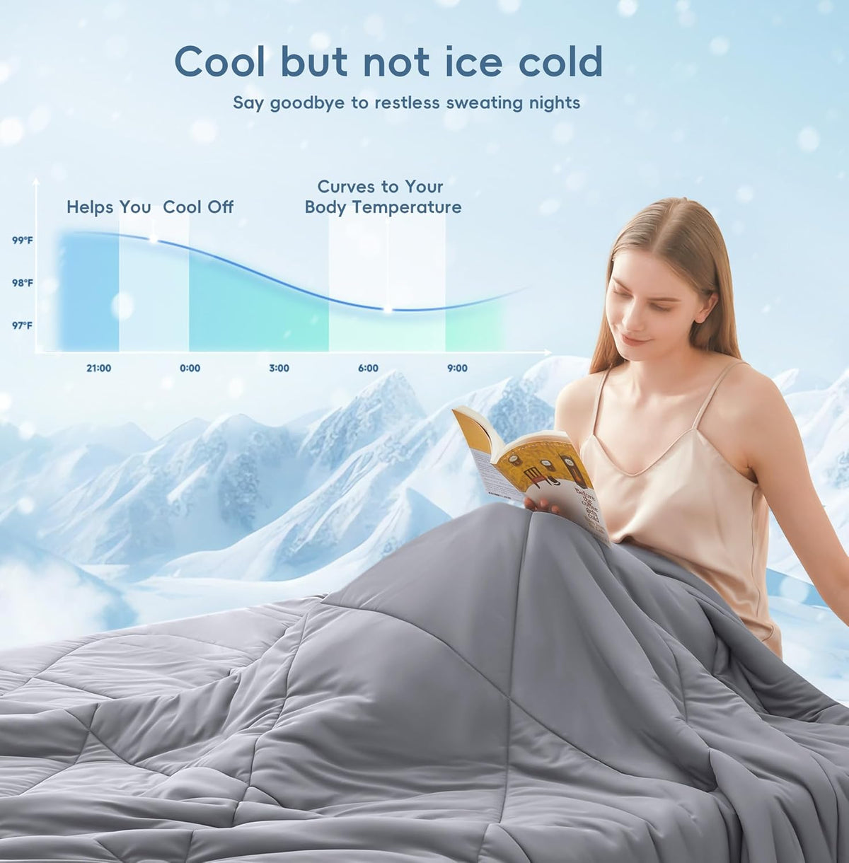 Cooling Blanket Dual-Sided Breathable & Moisture-Wicking