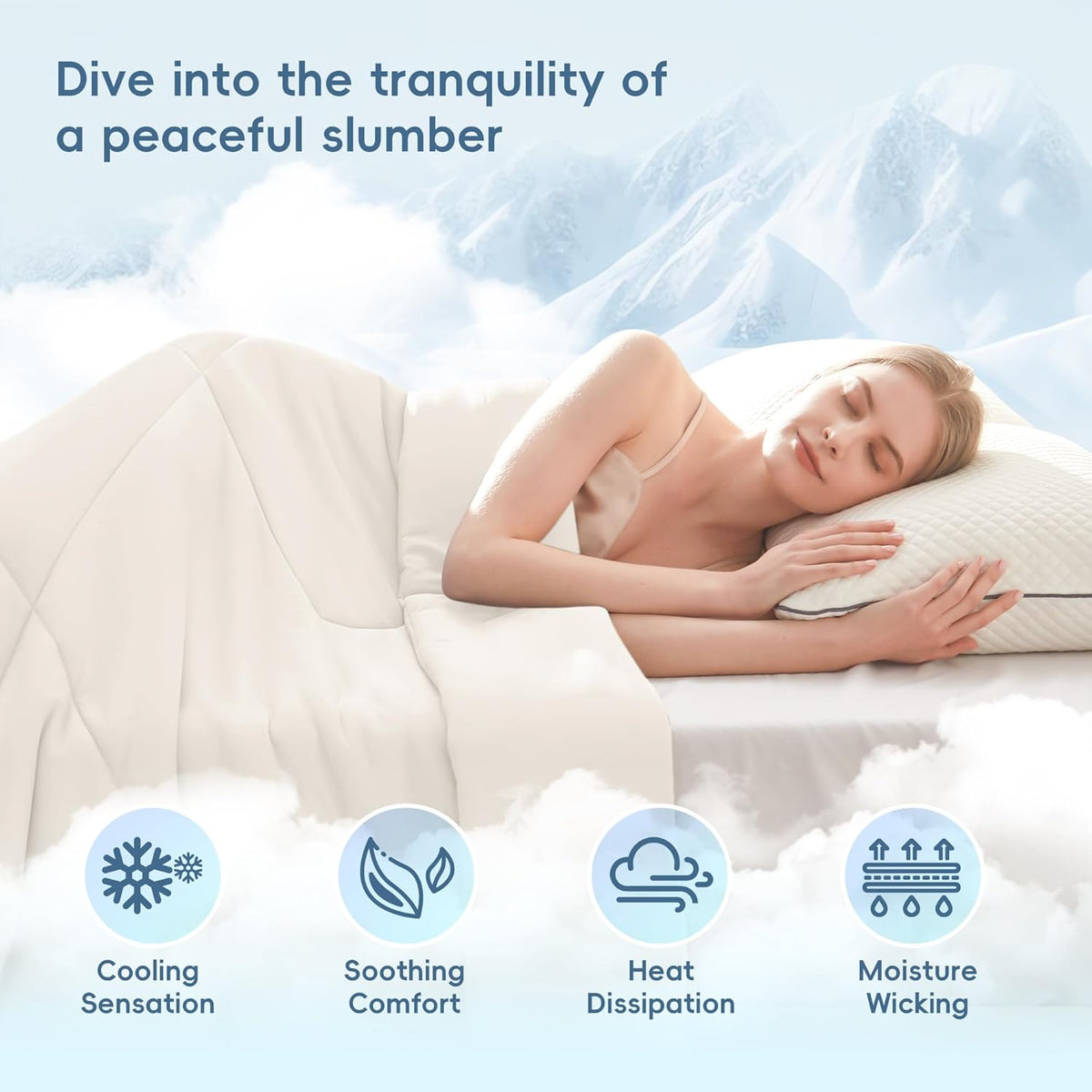 Cooling Blanket Dual-Sided Breathable & Moisture-Wicking