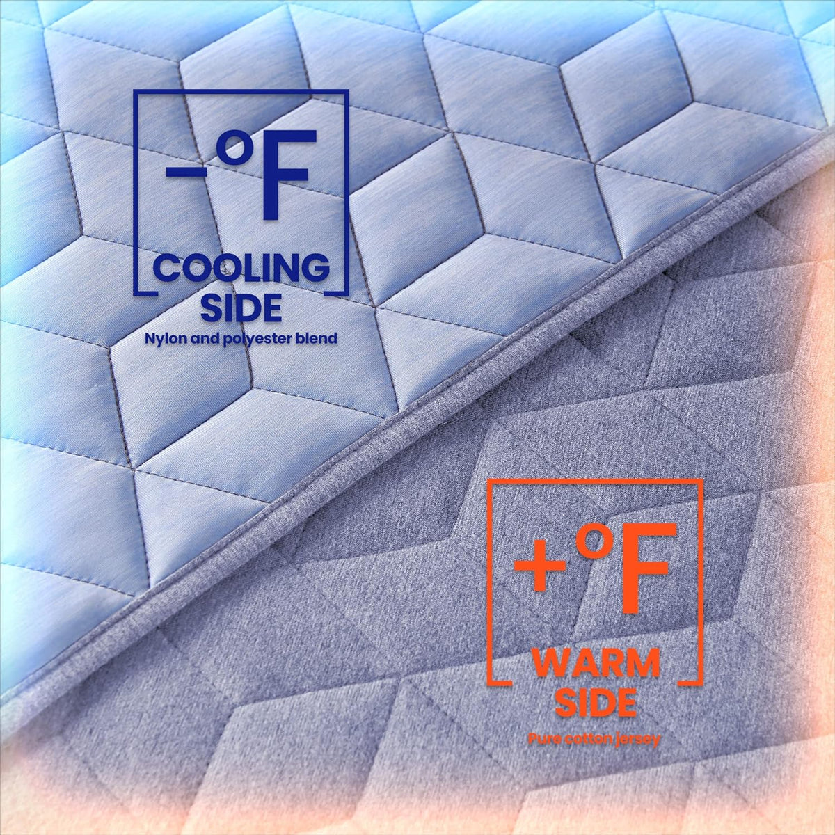 Cooling Blanket Dual-Sided Nylon-Polyester & Jersey Cotton
