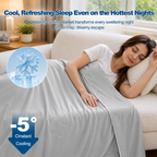 Cooling Blanket Heat-Absorbing Lightweight & Reversible