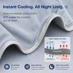 Cooling Blanket Heat-Absorbing Lightweight & Reversible