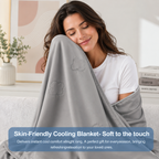 Cooling Blanket Heat-Absorbing Lightweight & Reversible