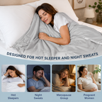 Cooling Blanket Heat-Absorbing Lightweight & Reversible
