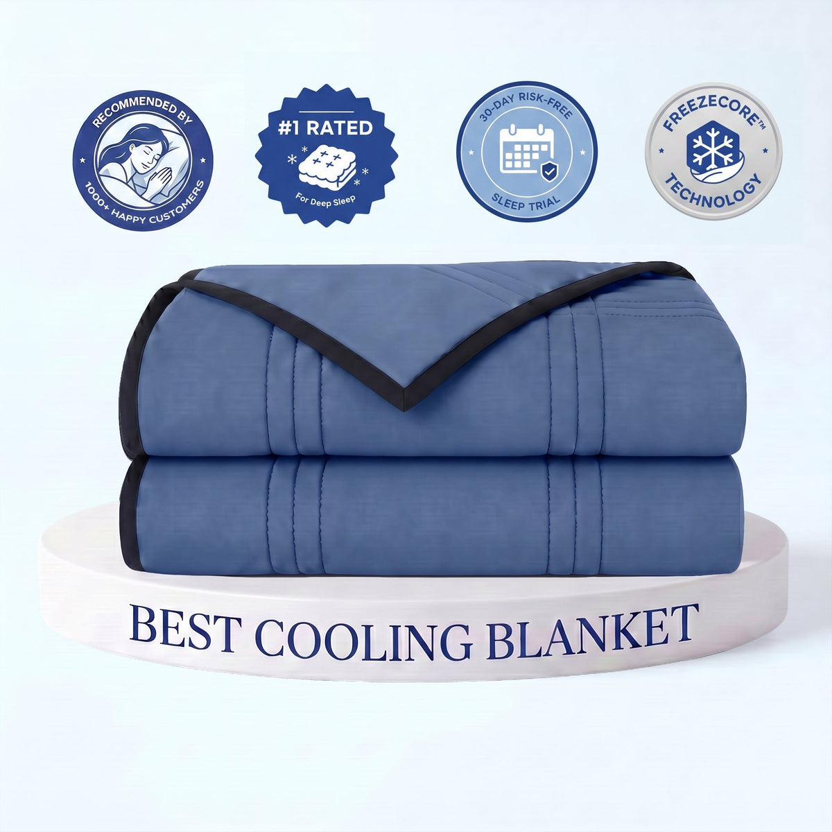 Cooling Blanket Ice-Infused Breathable Machine-Washable