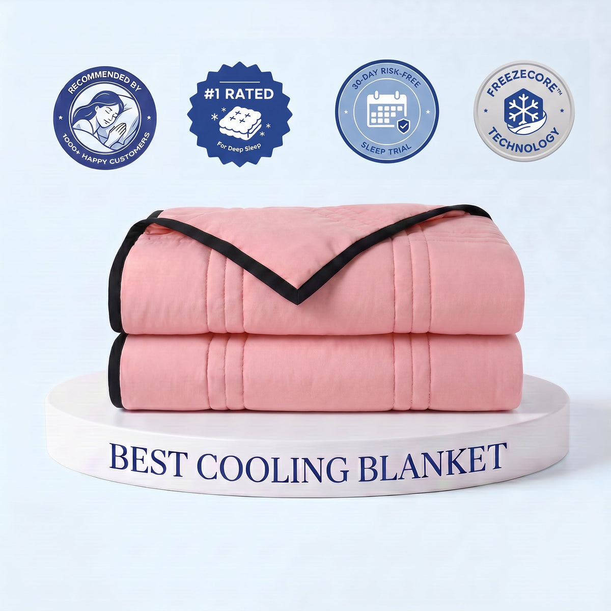 Cooling Blanket Ice-Infused Breathable Machine-Washable