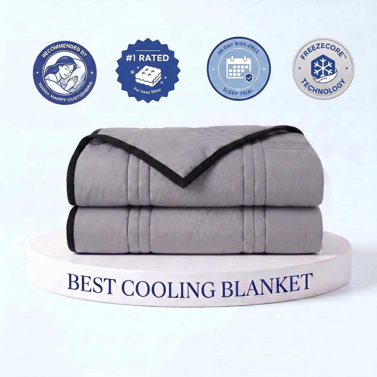 Cooling Blanket Ice-Infused Breathable Machine-Washable