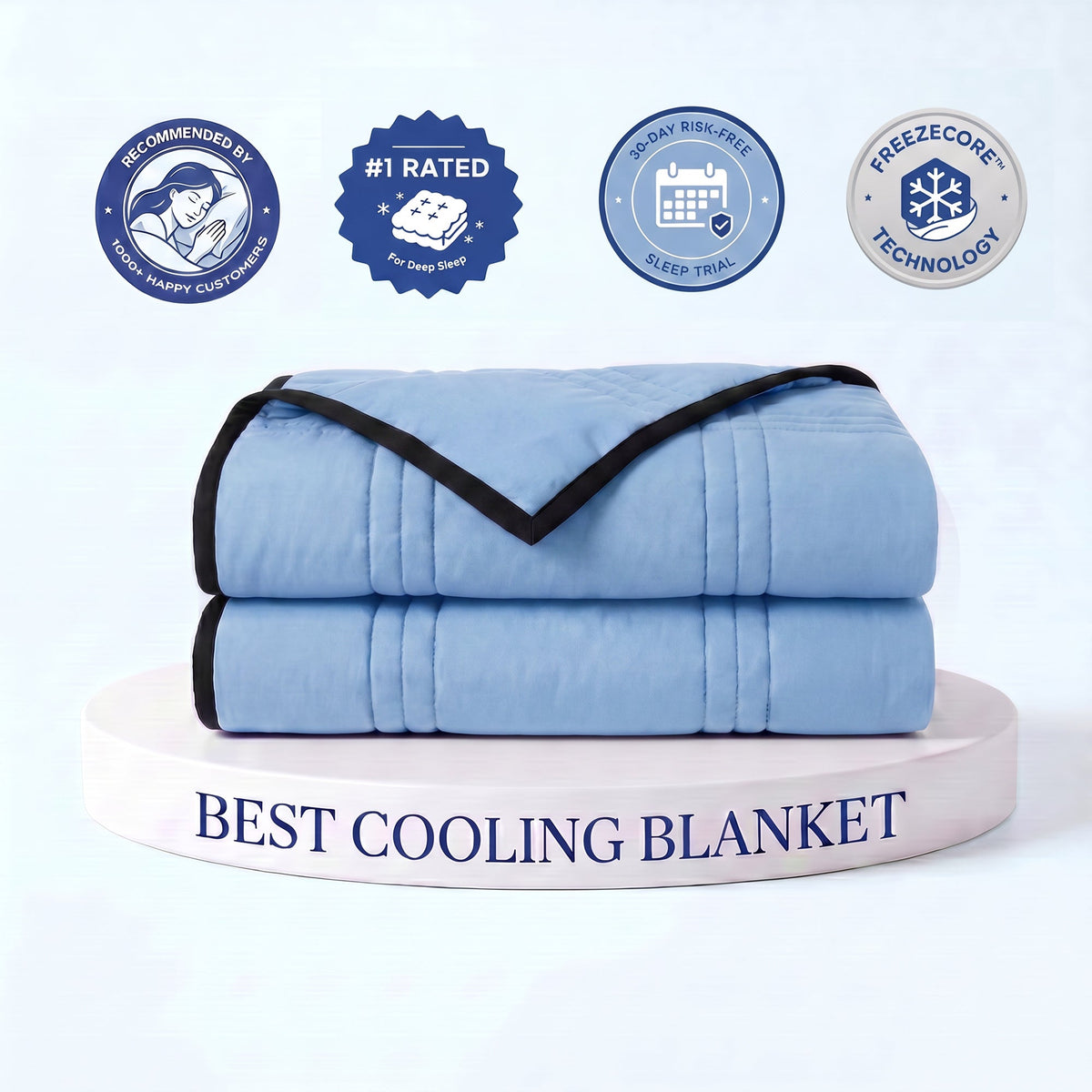 Cooling Blanket Ice-Infused Breathable Machine-Washable