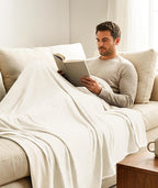Cooling Blanket Icy Cool Fibers Lightweight Machine Washable