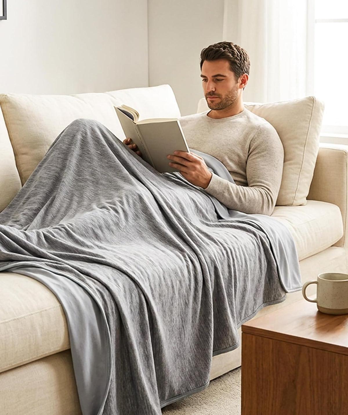 Cooling Blanket Icy Cool Fibers Lightweight Machine Washable