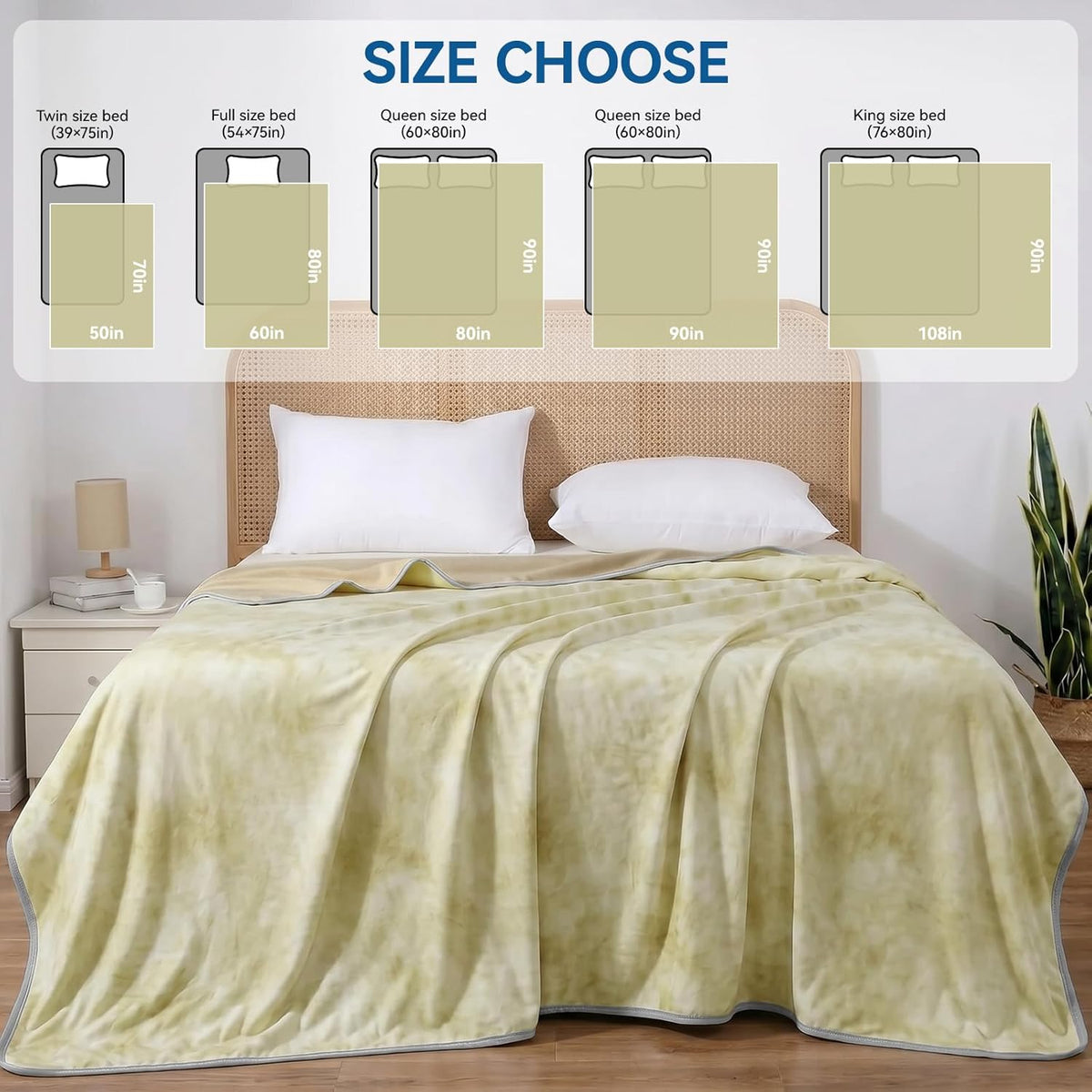 Cooling Blanket Instant Cool-To-Touch Moisture-Wicking