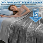 Cooling Blanket Instant Cool-To-Touch Moisture-Wicking
