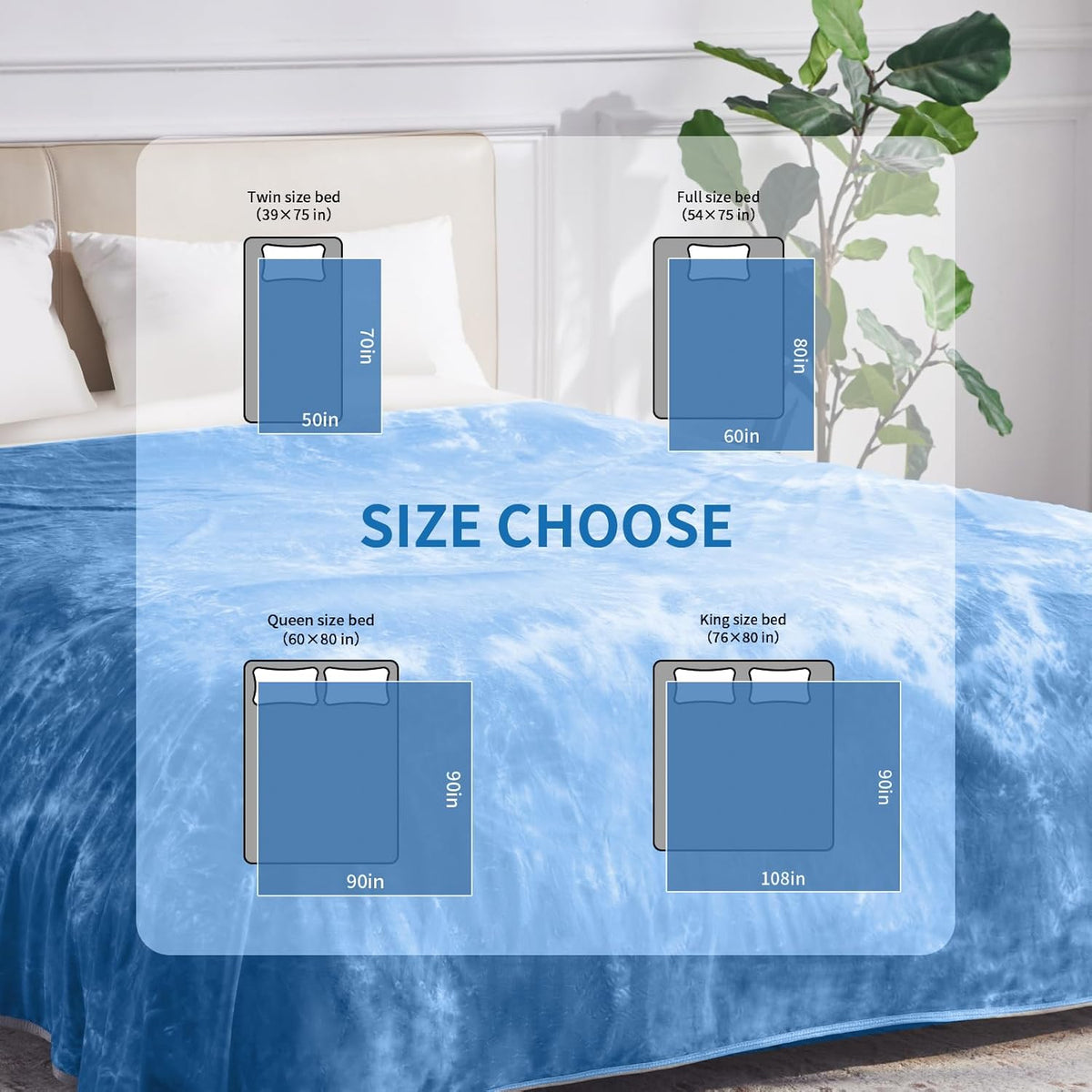 Cooling Blanket Instant Cool-To-Touch Moisture-Wicking