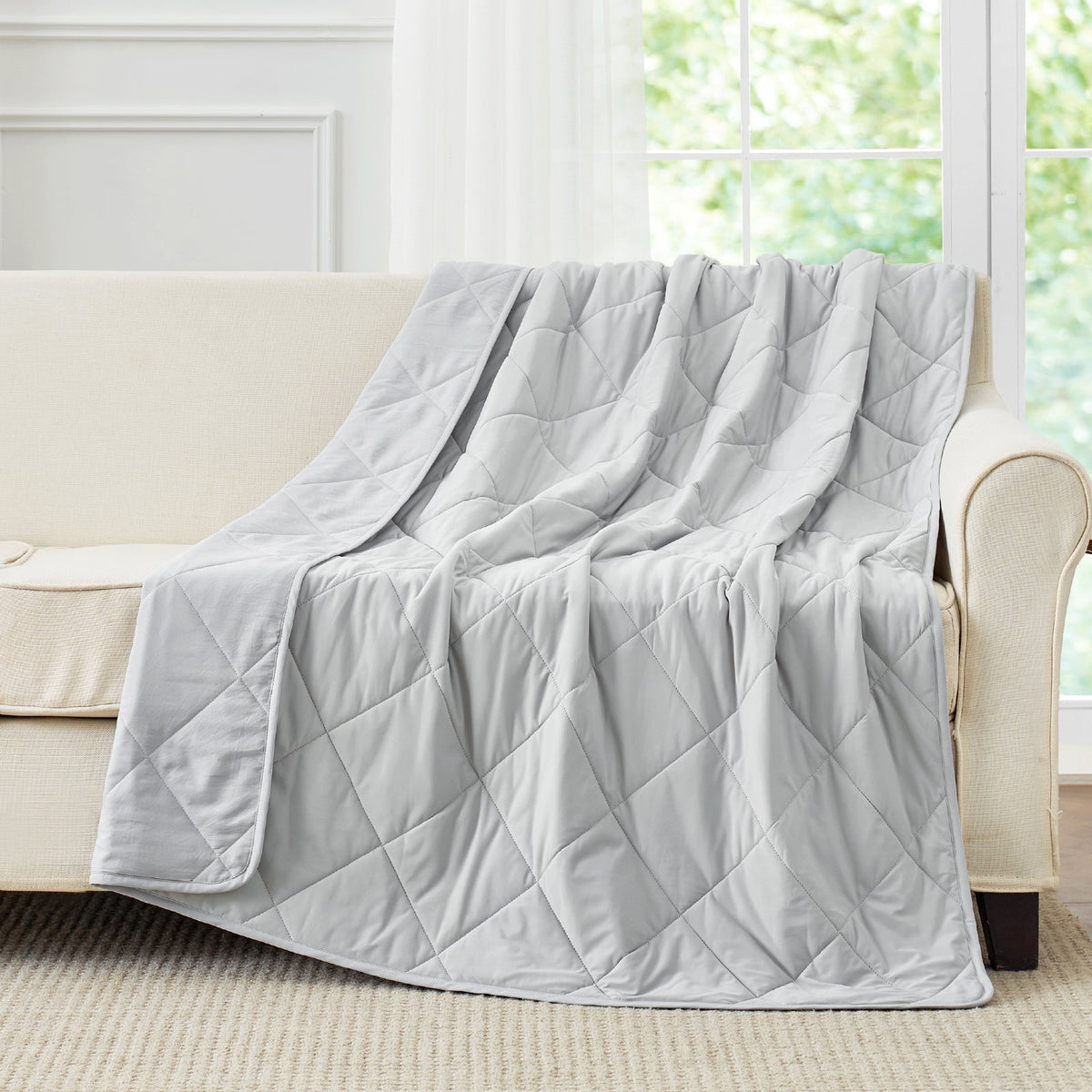Cooling Blanket Japanese Arc-Chill Fabric Dual-Sided Cloud-Quilted