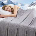 Cooling Blanket Lightweight Breathable Cool Fiber Machine Washable