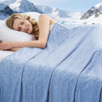 Cooling Blanket Lightweight Breathable Cool Fiber Machine Washable