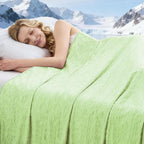 Cooling Blanket Lightweight Breathable Cool Fiber Machine Washable