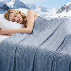 Cooling Blanket Lightweight Breathable Cool Fiber Machine Washable