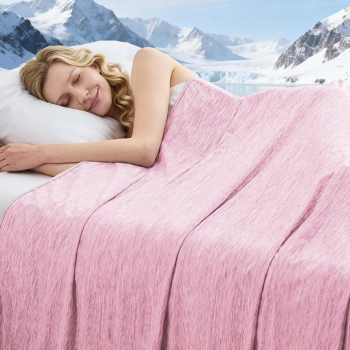 Cooling Blanket Lightweight Breathable Cool Fiber Machine Washable