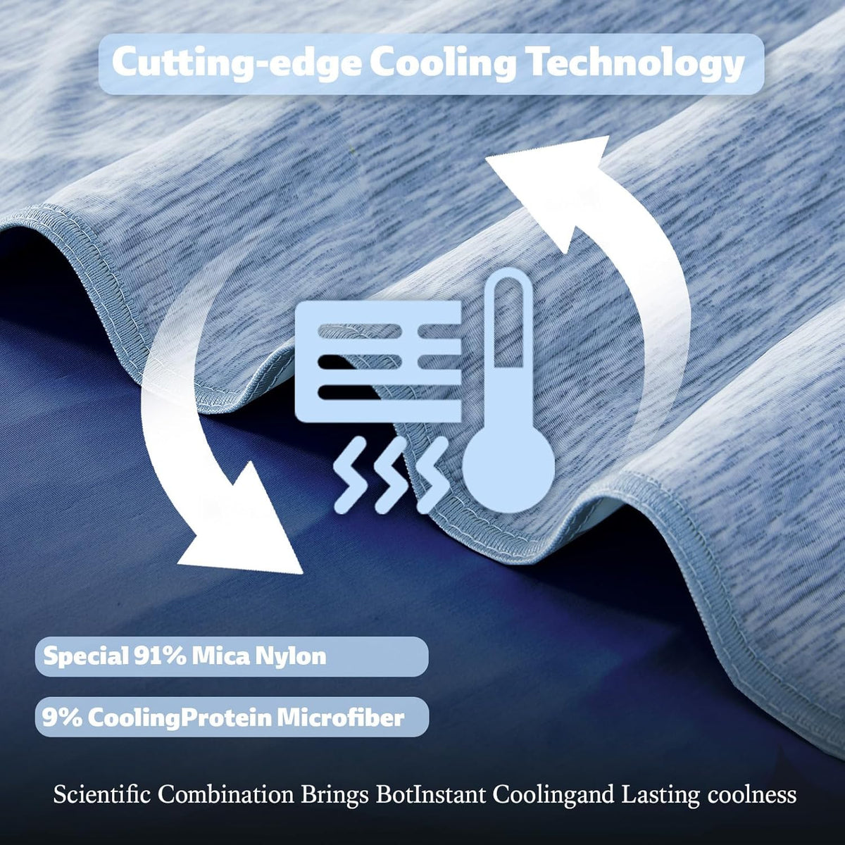 Cooling Blanket Lightweight Breathable Cool Fiber Machine Washable