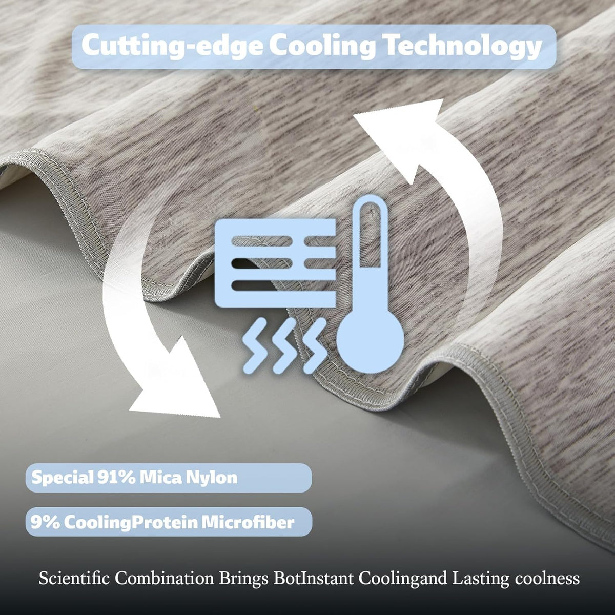 Cooling Blanket Lightweight Breathable Cool Fiber Machine Washable