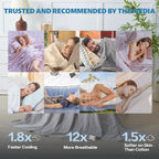 Cooling Blanket Lightweight Breathable Cool Fiber Machine Washable