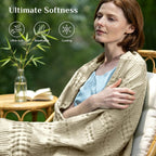 Cooling Blanket Lightweight Breathable Cotton & Bamboo