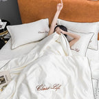 Cooling Blanket Lightweight & Breathable Embroidered Design