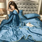 Cooling Blanket Lightweight & Breathable Embroidered Design