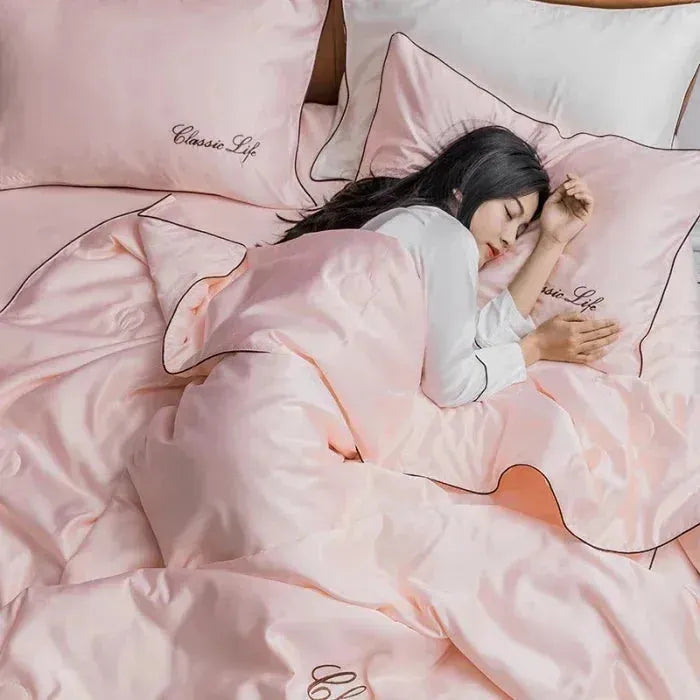 Cooling Blanket Lightweight & Breathable Embroidered Design