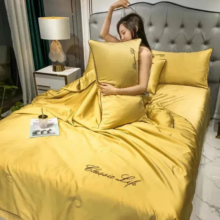 Cooling Blanket Lightweight & Breathable Embroidered Design