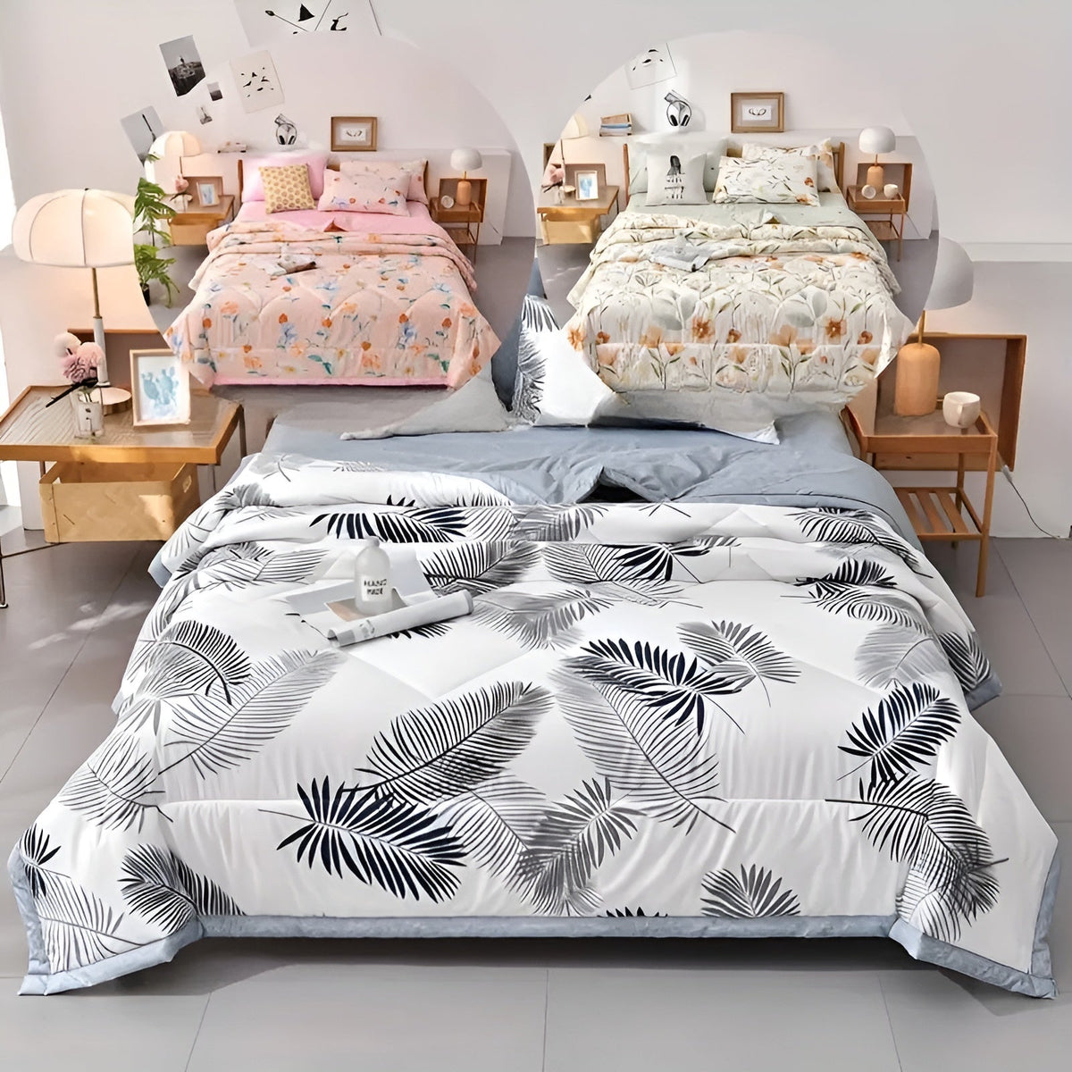 Cooling Blanket Lightweight Polyester Quilted Breathable & Machine Washable