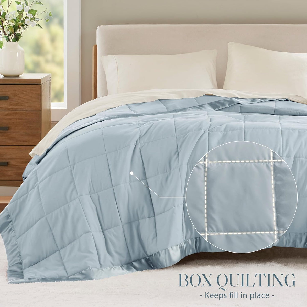 Cooling Blanket Moisture-Wicking Microfiber Down Alternative
