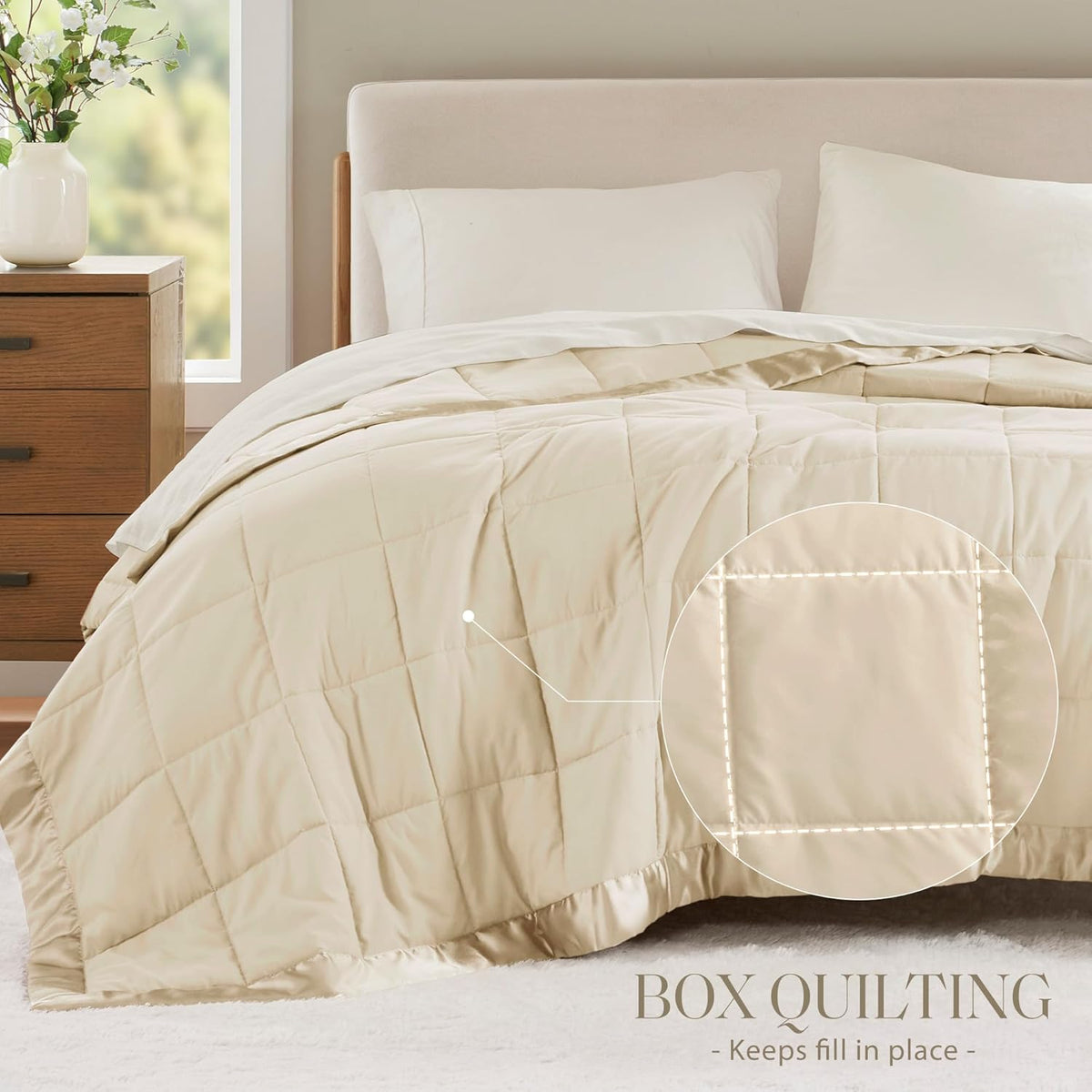 Cooling Blanket Moisture-Wicking Microfiber Down Alternative