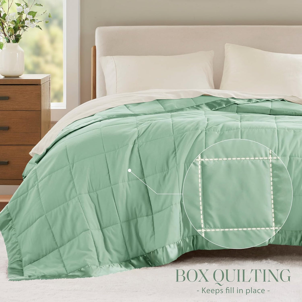 Cooling Blanket Moisture-Wicking Microfiber Down Alternative