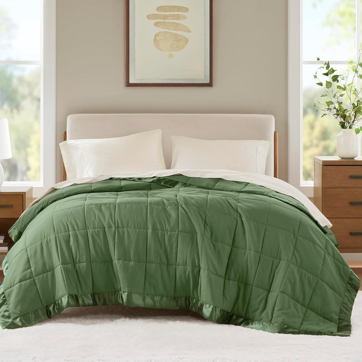 Cooling Blanket Moisture-Wicking Microfiber Down Alternative