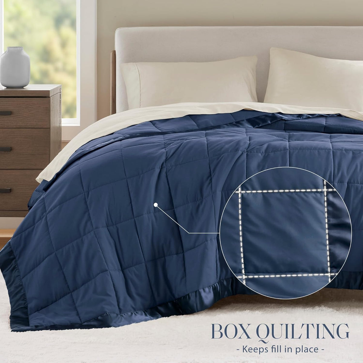 Cooling Blanket Moisture-Wicking Microfiber Down Alternative