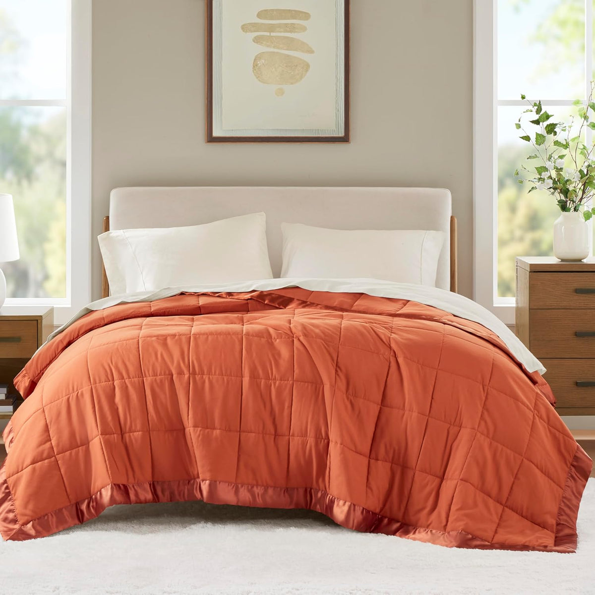 Cooling Blanket Moisture-Wicking Microfiber Down Alternative