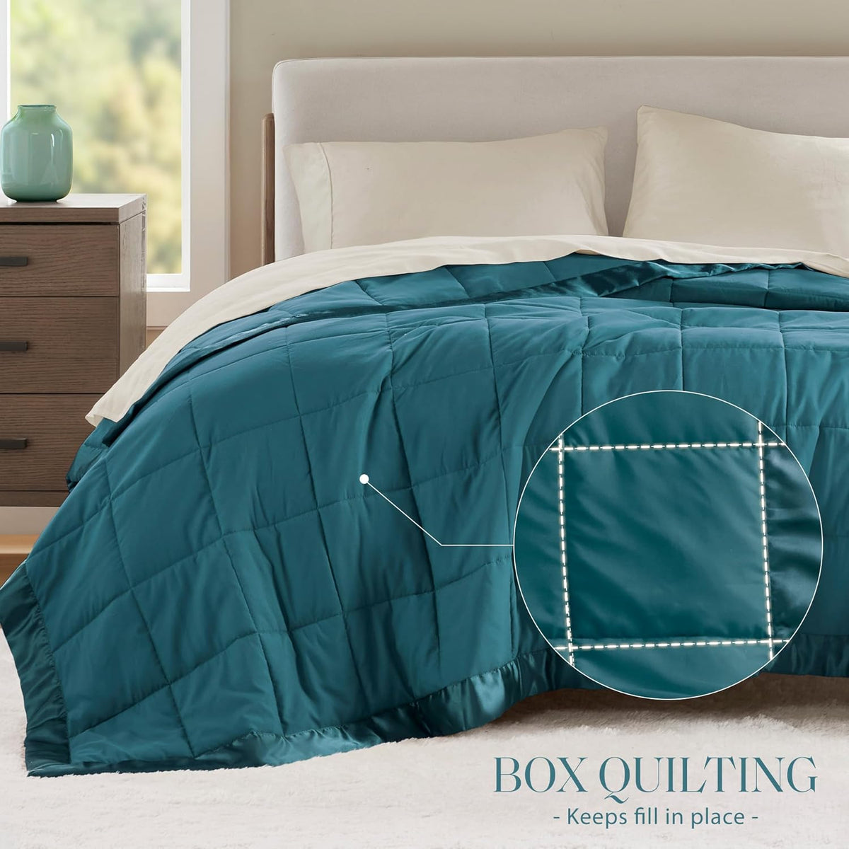 Cooling Blanket Moisture-Wicking Microfiber Down Alternative