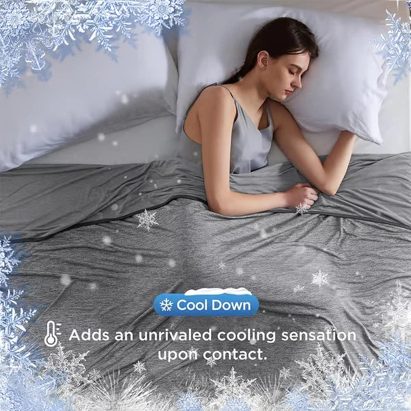 Cooling Blanket Moisture-Wicking Reversible Bamboo Blend