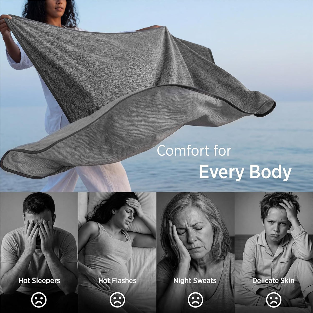 Cooling Blanket Reversible Arc-Chill Fabric