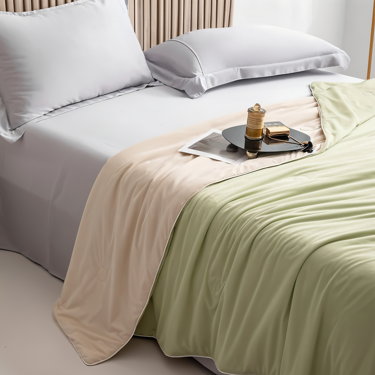 Cooling Blanket Reversible Cooling Fiber Hypoallergenic