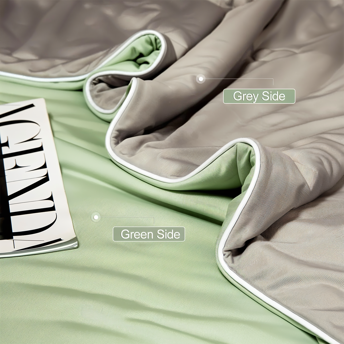 Cooling Blanket Reversible Cooling Fiber Hypoallergenic