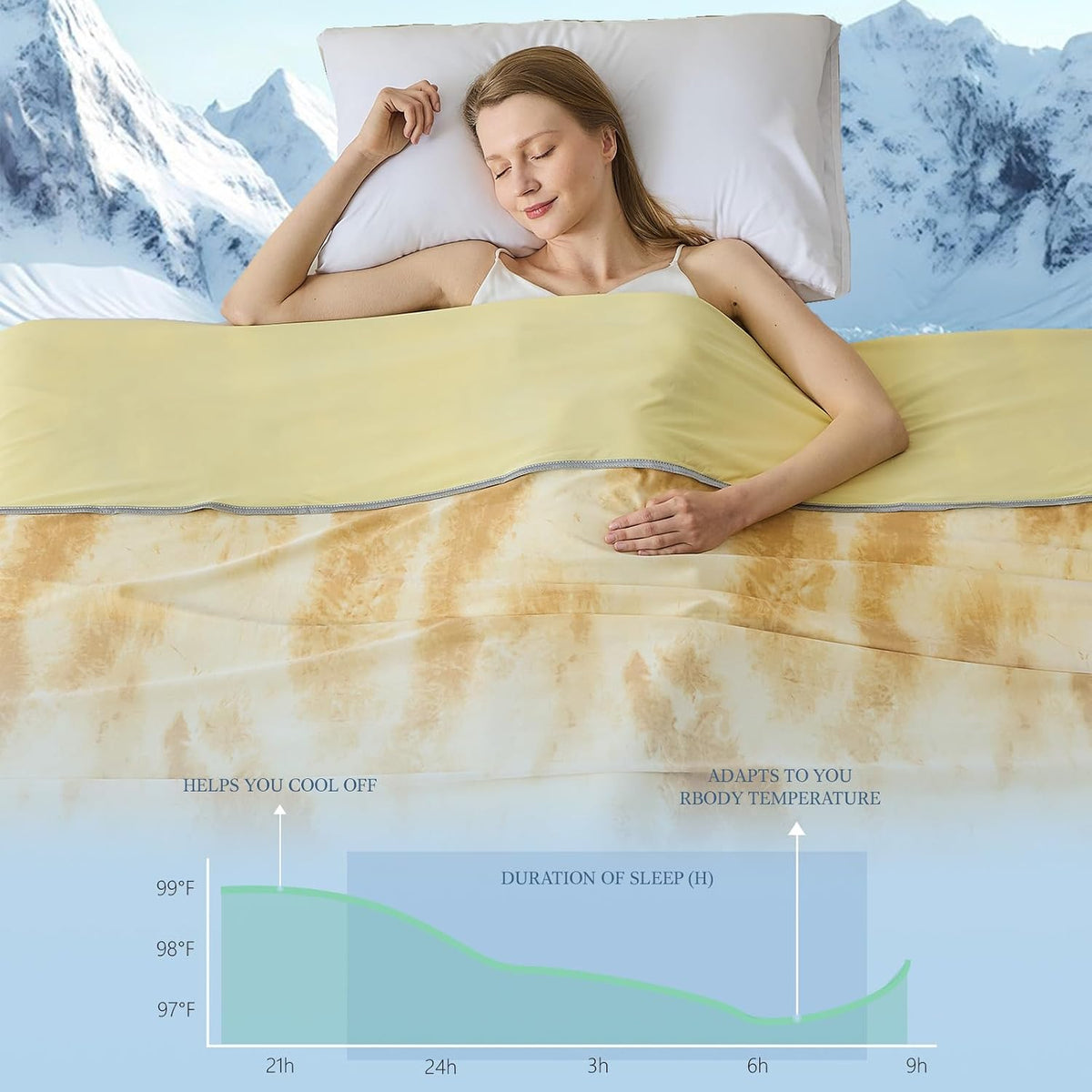 Cooling Blanket Ultra-Cool Breathable Moisture-Wicking