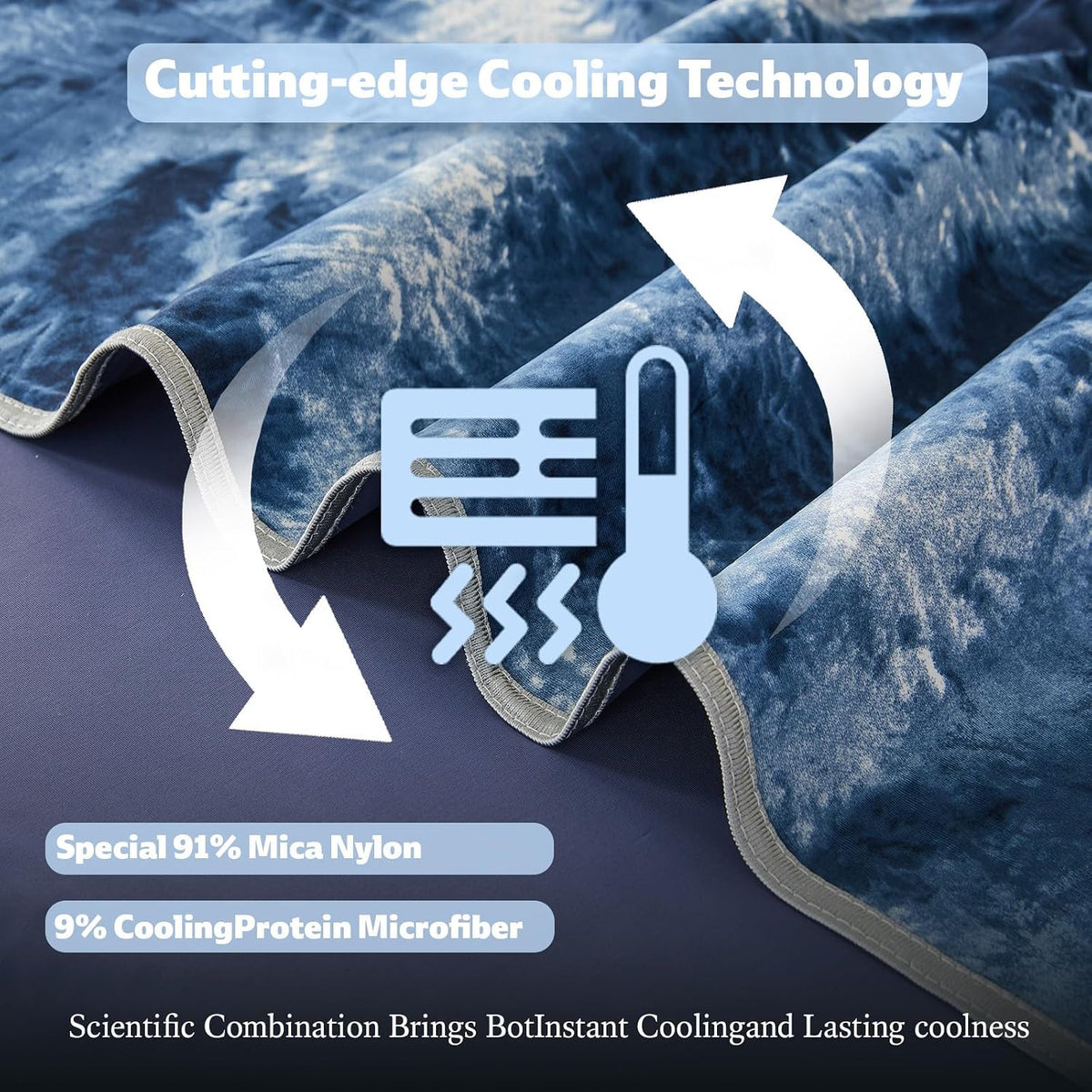 Cooling Blanket Ultra-Cool Breathable Moisture-Wicking