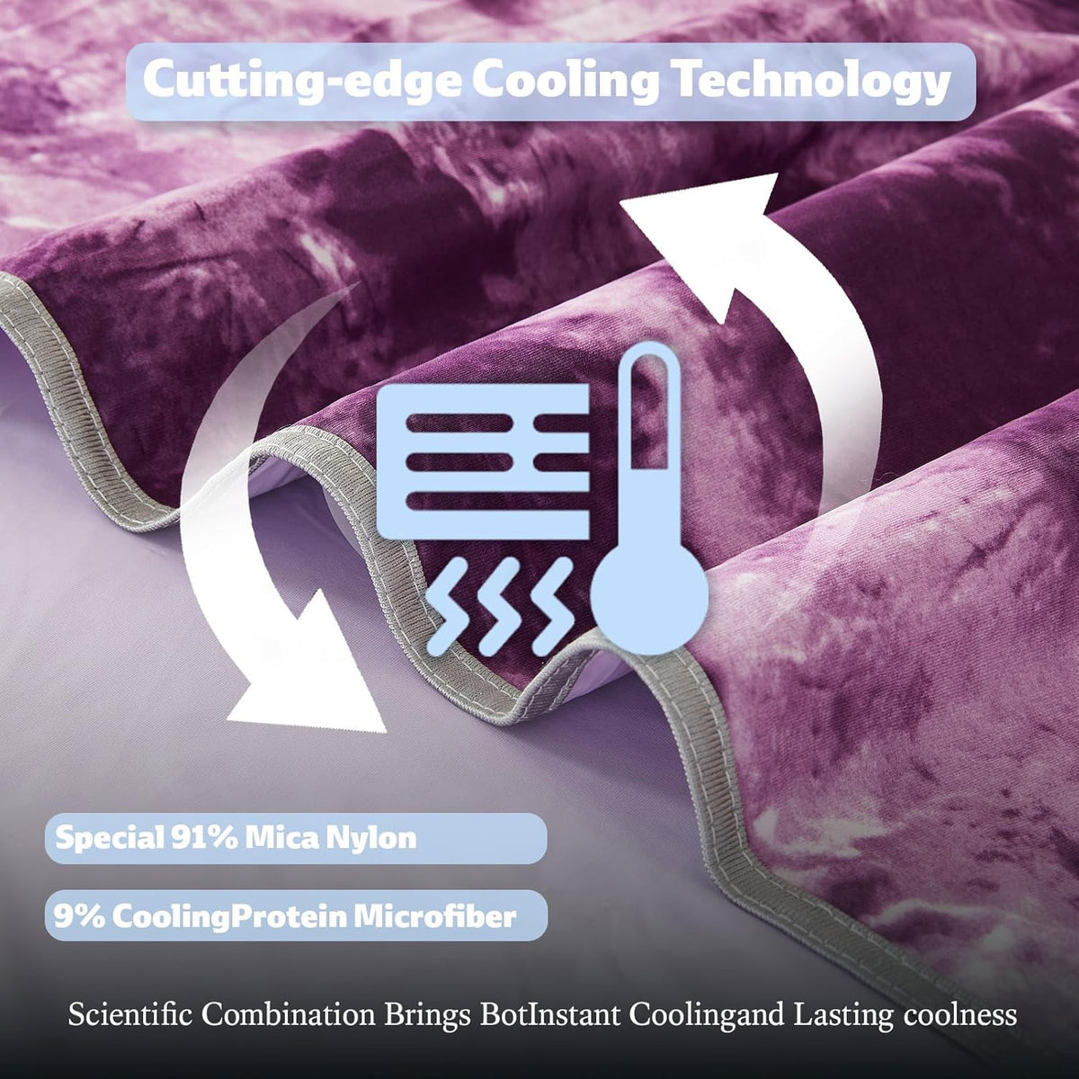 Cooling Blanket Ultra-Cool Breathable Moisture-Wicking