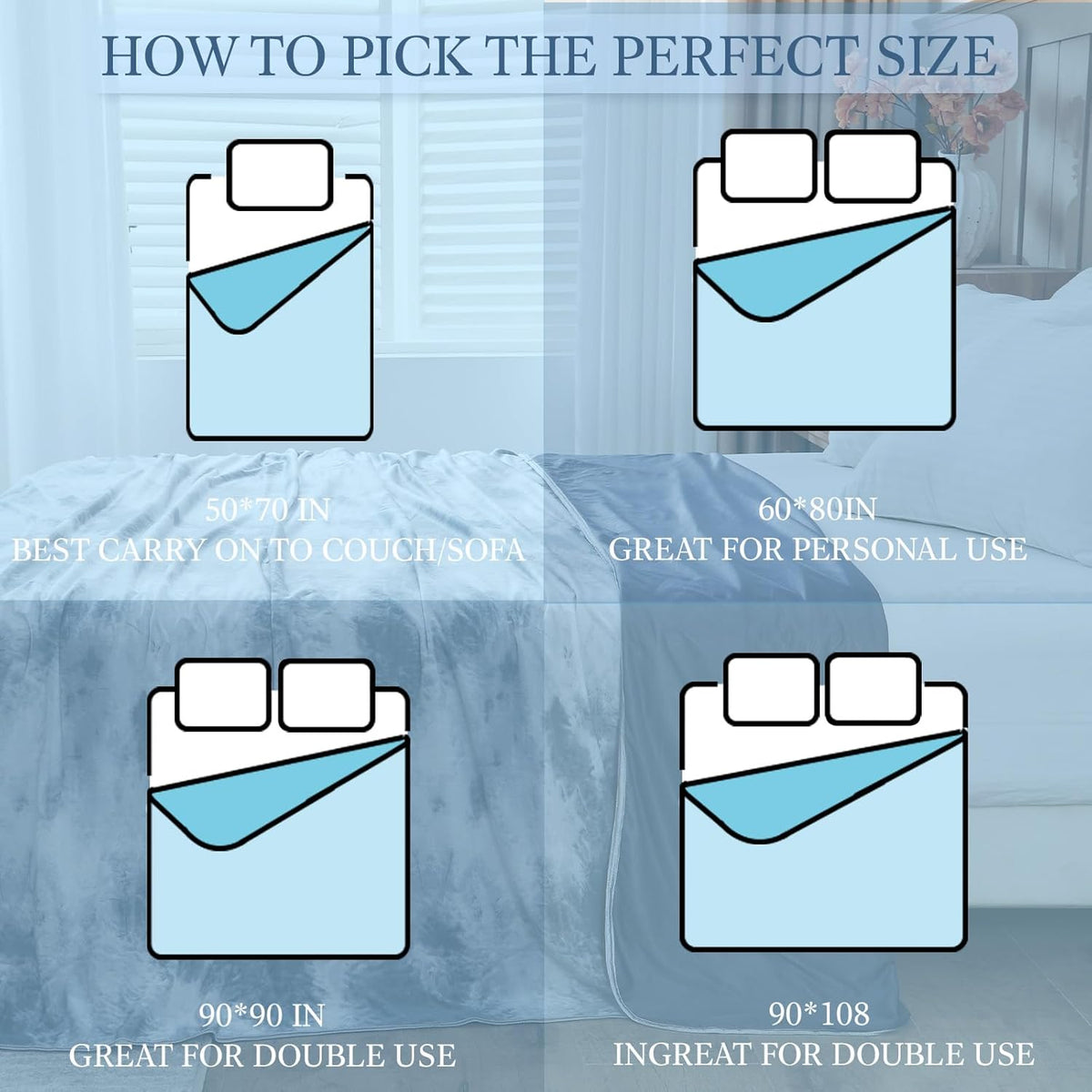 Cooling Blanket Ultra-Cool Breathable Moisture-Wicking